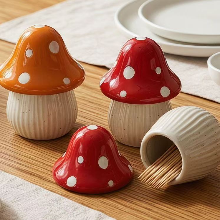 Cartoon Mushroom Ceramic Stora - Kitchen Appliances Organizer recension och pris