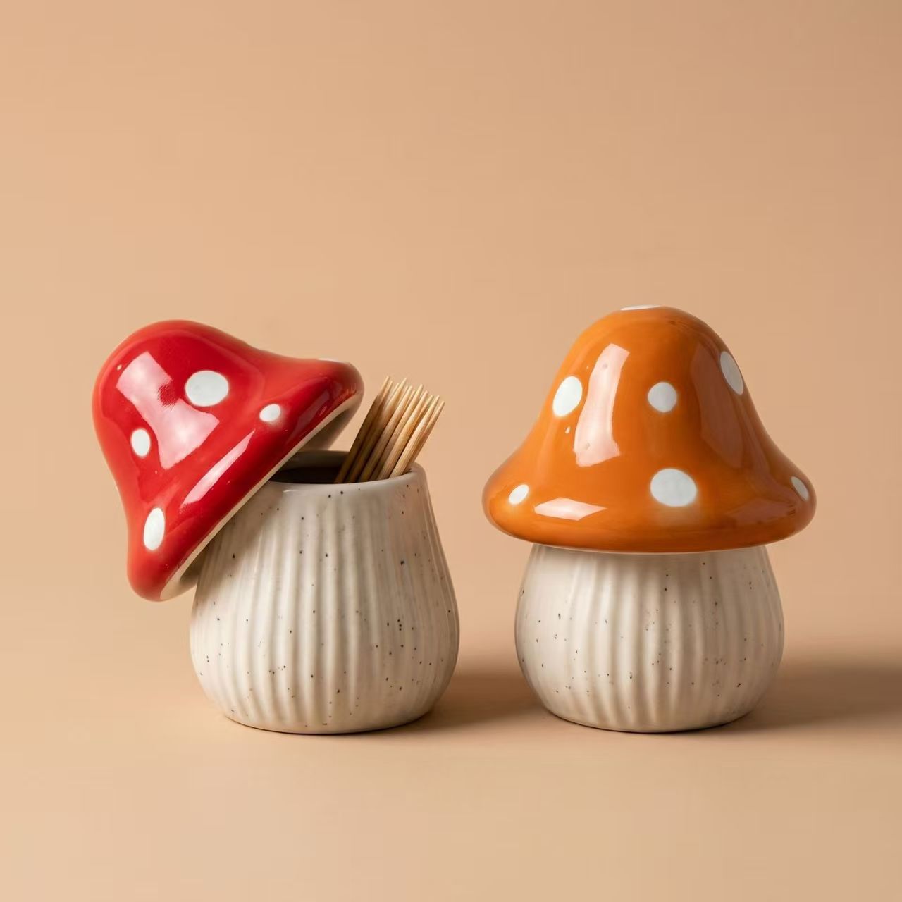 Cartoon Mushroom Ceramic Stora - Kitchen Appliances Organizer recension och pris